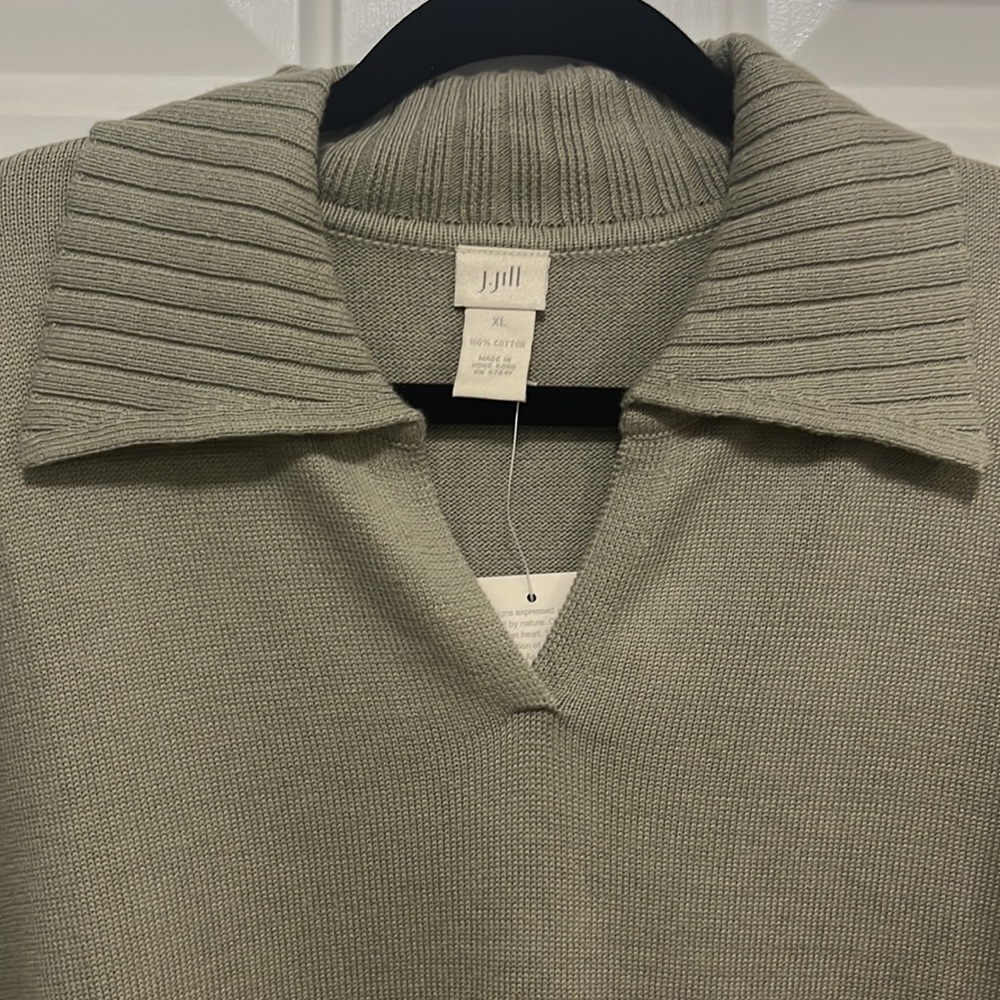 NWT J. Jill Lightweight Sweater. Frosted Fir Color. Women’s Size XL - Picture 5 of 10